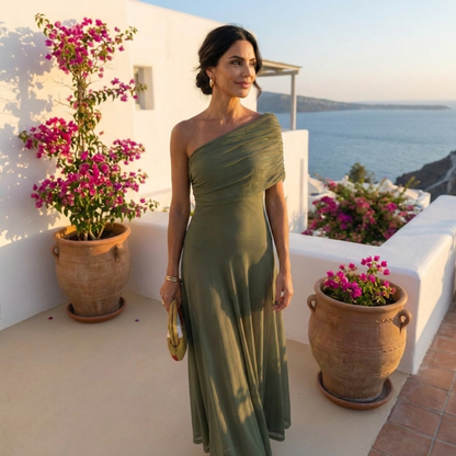 Uma - Vestido fluido y amplio con diseño elegante