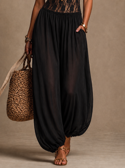 MONO SERENA  | MONO HALTER CON ENCAJE FLUIDO