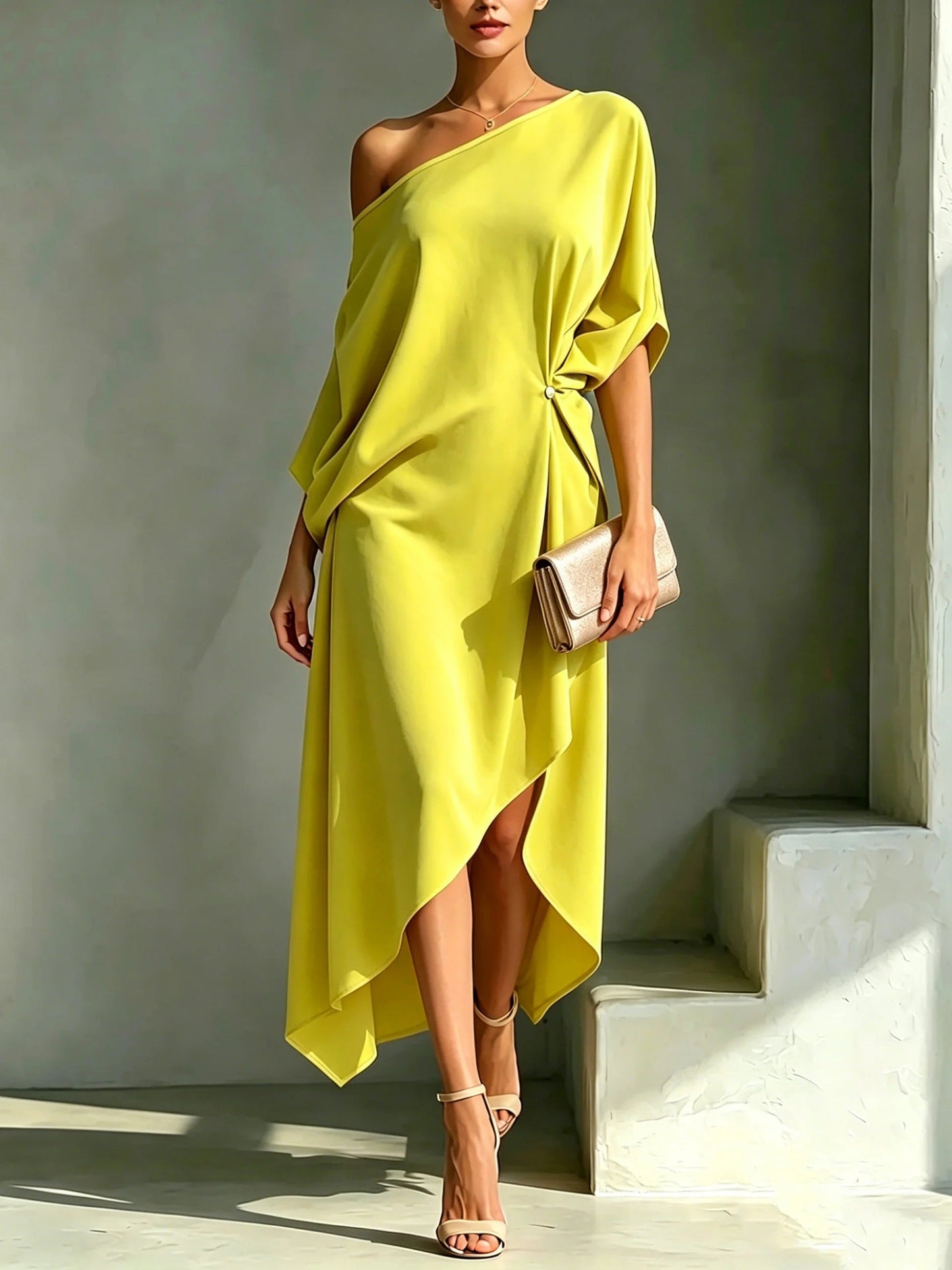 Camila | Vestido asimétrico elegante.
