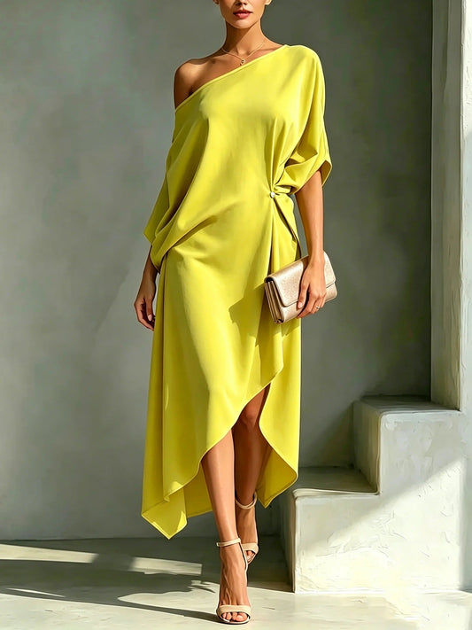 Camila | Vestido asimétrico elegante.
