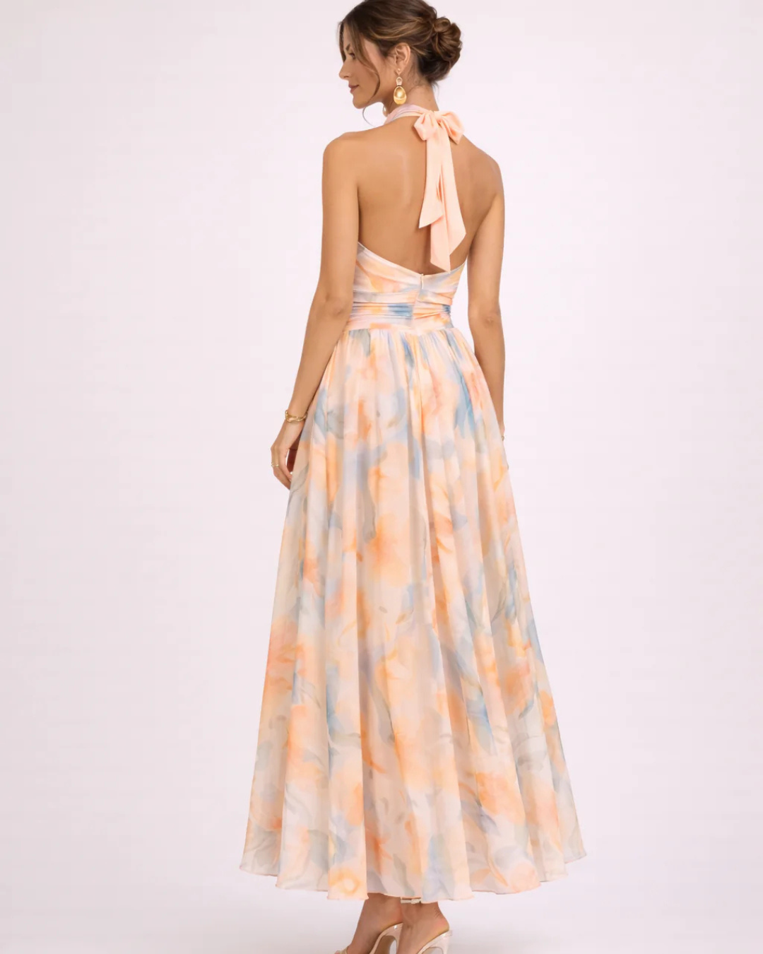 VESTIDO ALINA |  VESTIDO LARGO CON CUELLO HALTER