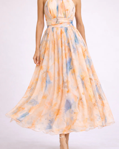 VESTIDO ALINA |  VESTIDO LARGO CON CUELLO HALTER