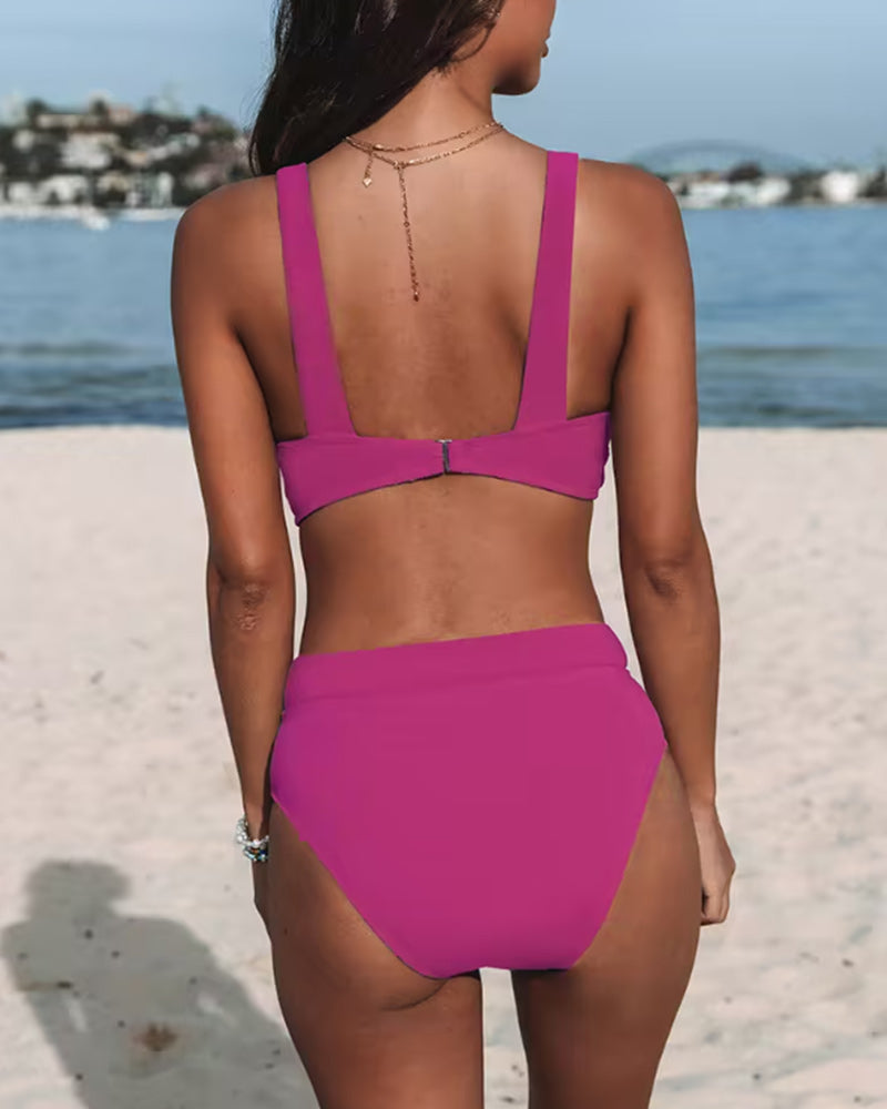 KIRA™ | Bikinis de color sólido de talle alto