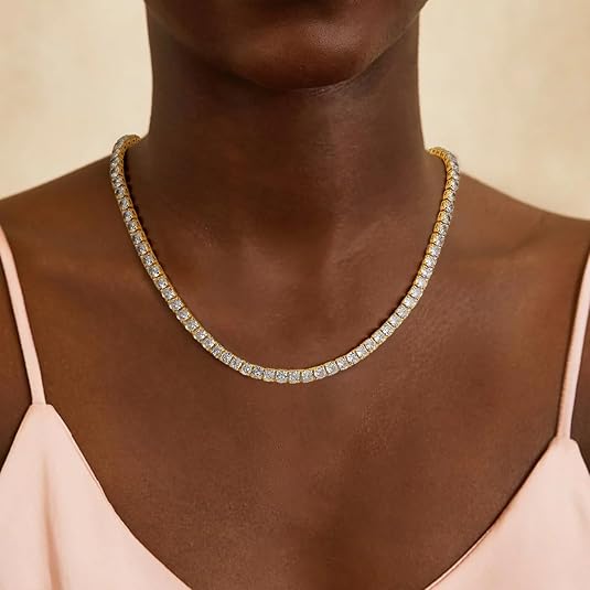 BARNA | Collar de Tenis Oro