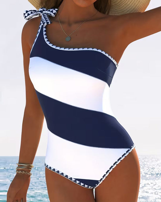 LEIRE™ | Bañador de Una Pieza a Rayas de Color
