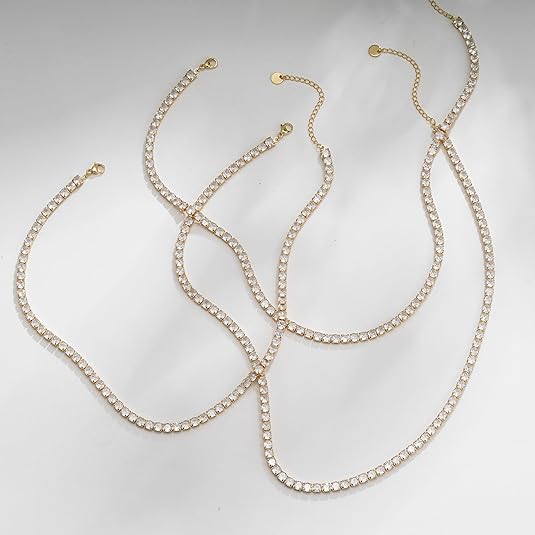 BARNA | Collar de Tenis Oro