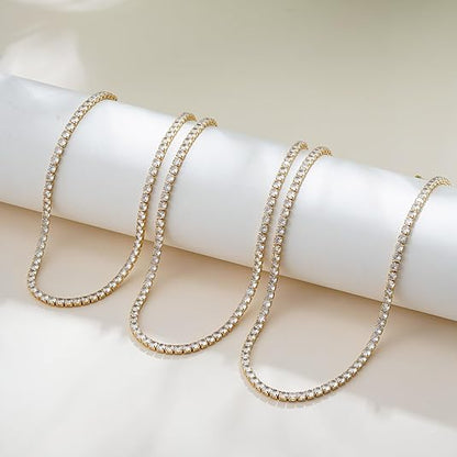 BARNA | Collar de Tenis Oro