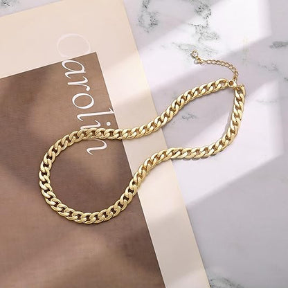 ESTRELLA | Collar Chunky de Eslabones Cubanos Oro