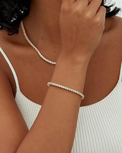 ELISA | Pulsera de tenis Oro