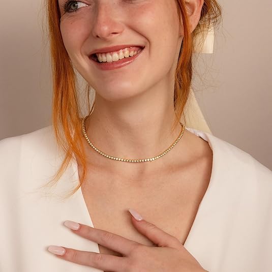 BARNA | Collar de Tenis Oro