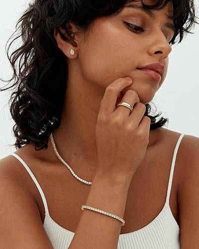 ELISA | Pulsera de tenis Oro