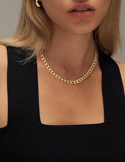 ESTRELLA | Collar Chunky de Eslabones Cubanos Oro