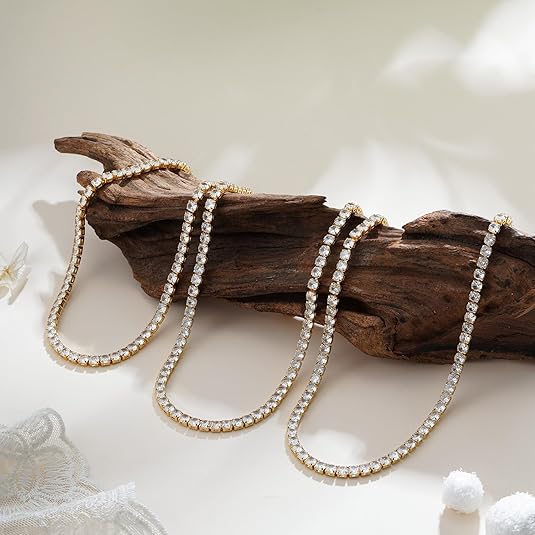 BARNA | Collar de Tenis Oro