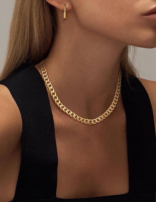ESTRELLA | Collar Chunky de Eslabones Cubanos Oro