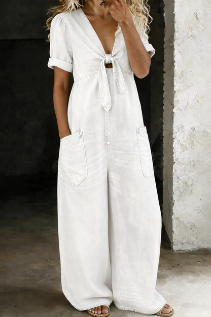 MONO COLETTE | CUELLO EN V Y MANGAS CORTAS
