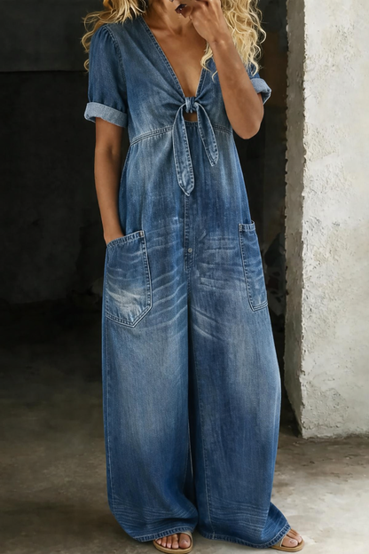 MONO COLETTE | CUELLO EN V Y MANGAS CORTAS