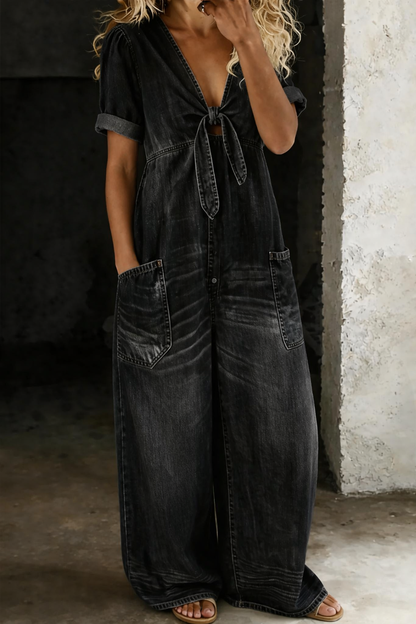 MONO COLETTE | CUELLO EN V Y MANGAS CORTAS