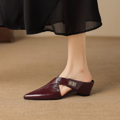 EYLA | Mules de Cuero Genuino