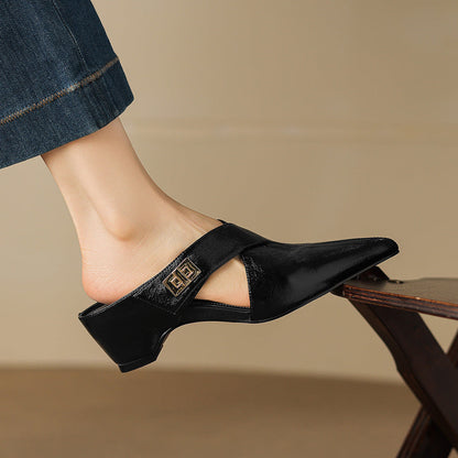 EYLA | Mules de Cuero Genuino
