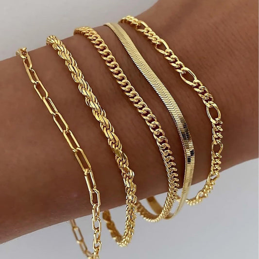 BONITA |Conjunto de Pulseras Oro