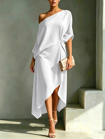 Camila | Vestido asimétrico elegante.