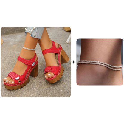LAUREN | Sandalias de Plataforma de Una Correa para Mujer de Verano ☀️