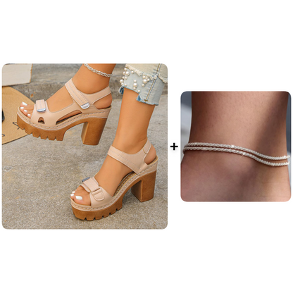 LAUREN | Sandalias de Plataforma de Una Correa para Mujer de Verano ☀️