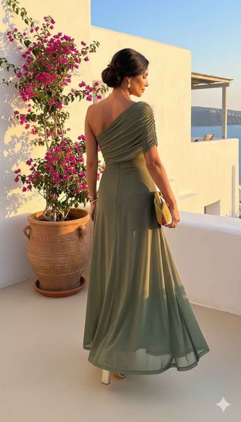 Uma - Vestido fluido y amplio con diseño elegante